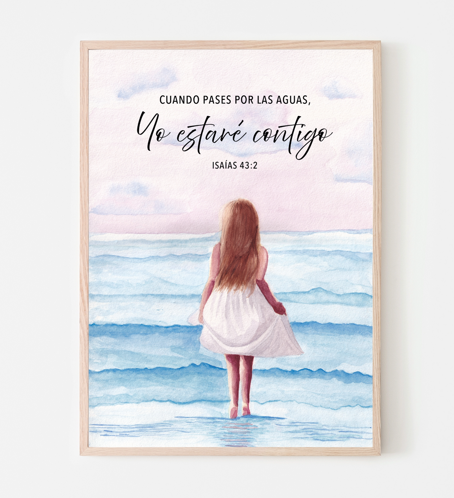 Cuando pases por las aguas art print